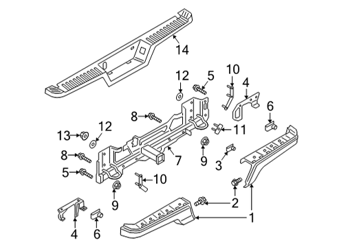 2021 Ford F-150 Bumper & Components - Rear Diagram