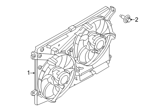 2016 Ford Fusion Cooling System, Radiator, Water Pump, Cooling Fan Diagram 4 - Thumbnail