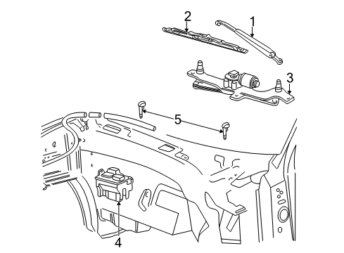 2007 Lincoln Mark LT Wiper & Washer Components Diagram