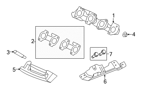 2014 Ford F-150 Exhaust Components, Exhaust Manifold Diagram 9 - Thumbnail