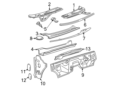 2005 Ford Expedition Cowl Diagram