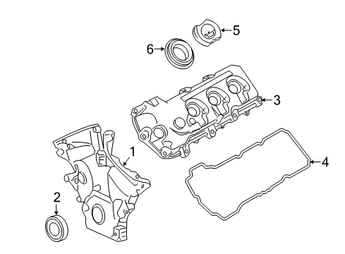 2013 Lincoln MKS Valve & Timing Covers Diagram