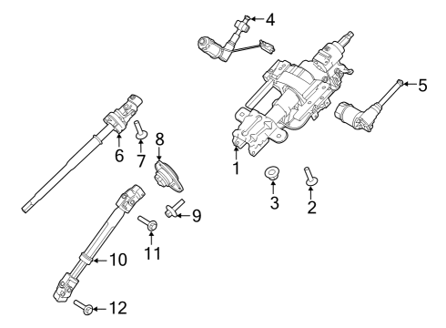 2023 Ford F-150 Lightning Steering Column Assembly Diagram