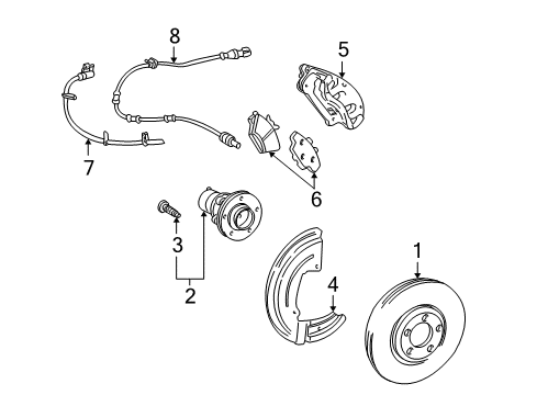 2005 Lincoln LS Anti-Lock Brakes Diagram 1 - Thumbnail