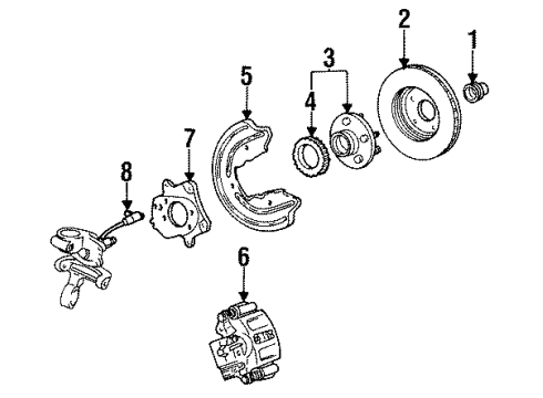 1992 Mercury Sable Anti-Lock Brakes Diagram 2 - Thumbnail