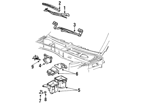 1995 Ford Taurus Wiper Arm Diagram for F4DZ-17526-A