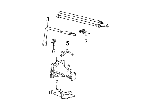 2001 Ford F-250 Super Duty Under Hood Components Diagram