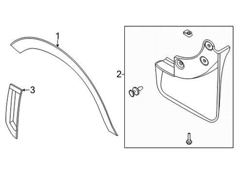 2023 Ford Bronco Sport Exterior Trim - Fender Diagram