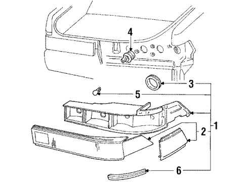 1994 Mercury Topaz Tail Lamps Diagram