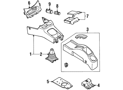 2003 Ford Escort Center Console Diagram