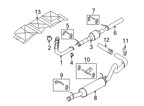 2010 Ford E-350 Super Duty Bracket - Exhaust Brake Support Diagram for 4C2Z-5260-AA