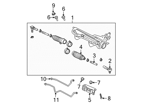 2003 Ford Explorer Steering Column & Wheel, Steering Gear & Linkage Diagram 4 - Thumbnail