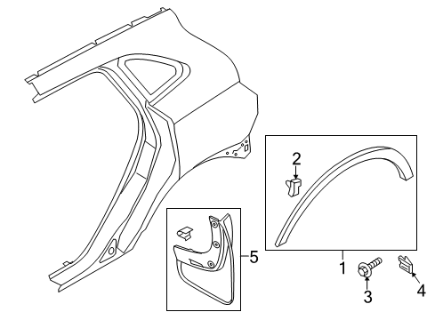 2015 Lincoln MKC Exterior Trim - Quarter Panel Diagram