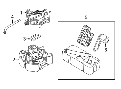 2012 Ford Focus Jack & Components Diagram