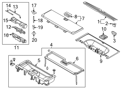 2015 Ford Expedition Interior Trim - Rear Body Diagram 2 - Thumbnail