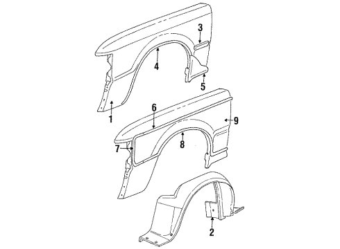 1985 Mercury Lynx KIT RADIO ANTENNA MA Diagram for E43Z18813B