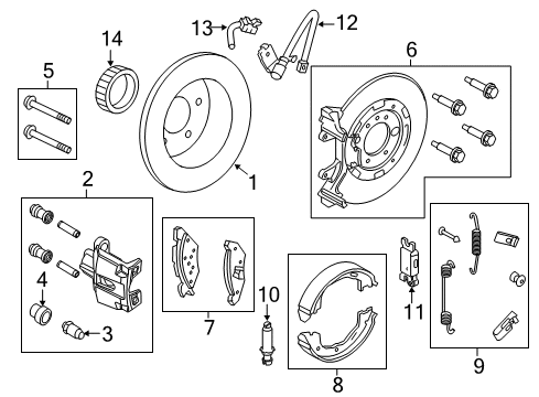 2004 Ford Crown Victoria Kit - Brake Shoe And Lining Diagram for 2W1Z-2200-AA