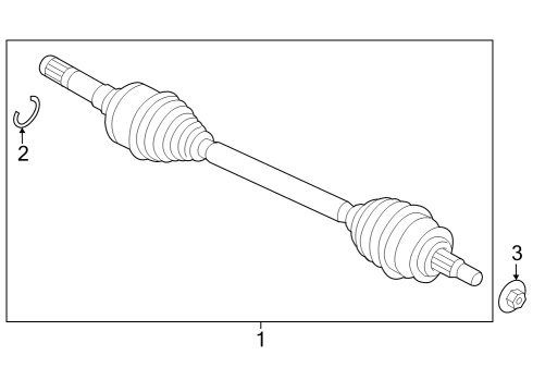 2024 Ford Mustang Drive Axles - Rear Diagram