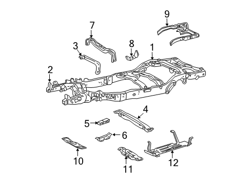 1999 Ford Expedition Frame & Components Diagram