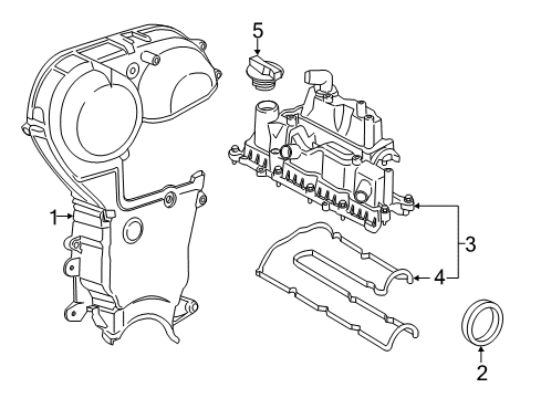 2015 Ford Fiesta Valve & Timing Covers Diagram