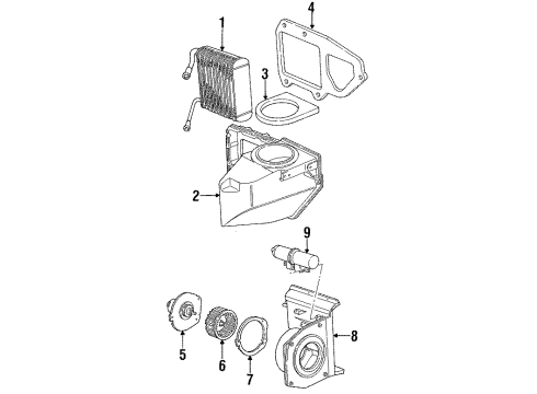 1990 Ford Aerostar Blower Motor & Fan, Air Condition Diagram 1 - Thumbnail