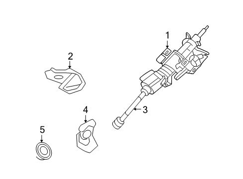 2008 Mercury Milan Steering Column & Wheel, Steering Gear & Linkage Diagram 2 - Thumbnail