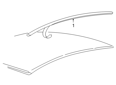 2005 Mercury Mariner Exterior Trim - Roof Diagram