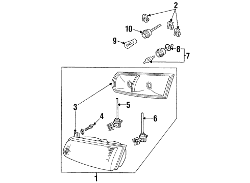 1995 Ford Windstar Headlamps, Electrical Diagram