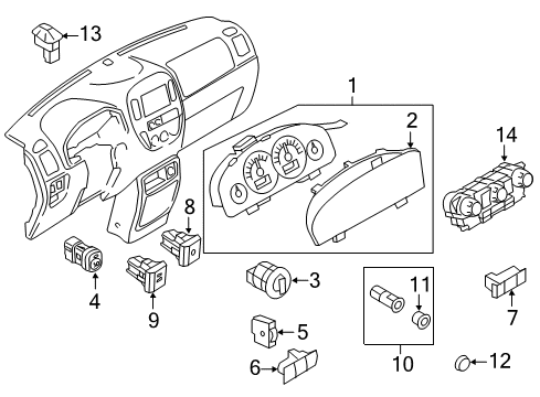 2010 Ford Escape Cluster & Switches Diagram 1 - Thumbnail