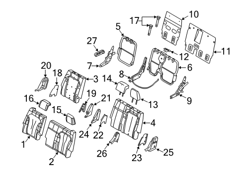 2019 Lincoln MKT Second Row Seats Diagram