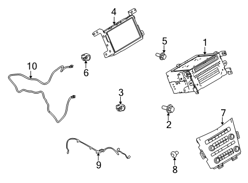 2010 Lincoln MKT Navigation System Components Diagram