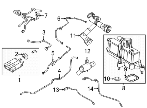 2022 Ford Bronco Sport TUBE ASY - FUEL VAPOUR SEPARAT Diagram for LX6Z-9D289-SJ