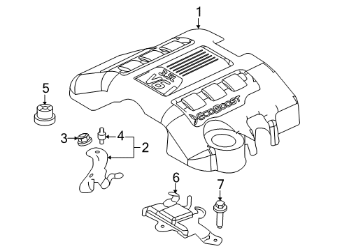 2012 Ford F-150 Engine Appearance Cover Diagram