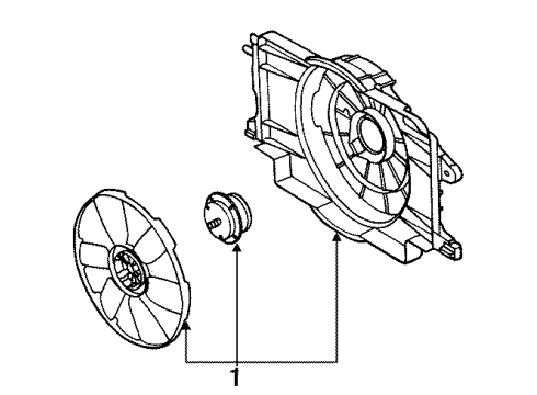 1994 Mercury Topaz Cooling System, Radiator, Water Pump, Cooling Fan Diagram