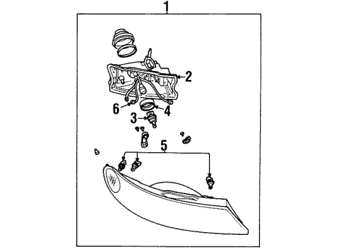 2002 Lincoln Town Car Bulbs Diagram 2 - Thumbnail