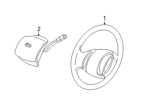 2007 Lincoln Mark LT Steering Wheel Assembly Diagram for 7L3Z-3600-CG