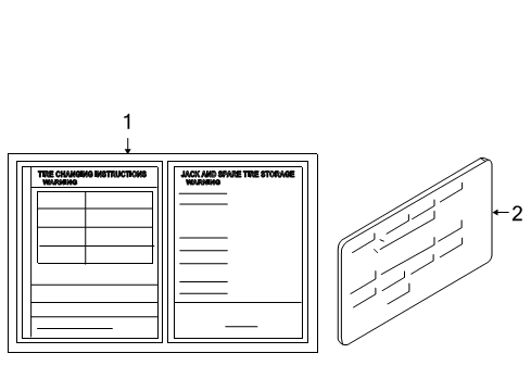 2008 Ford Edge Information Labels Diagram