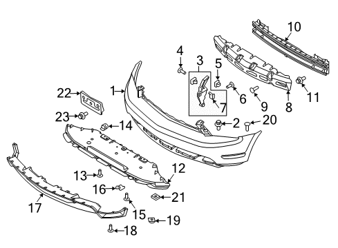 2010 Ford Mustang Front Bumper Diagram 2 - Thumbnail