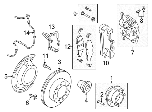 2017 Ford F-250 Super Duty Front Brakes Diagram 3 - Thumbnail