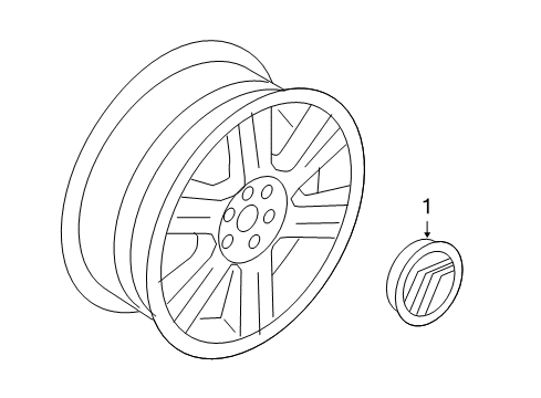 2010 Mercury Mariner Wheel Covers & Trim Diagram 1 - Thumbnail