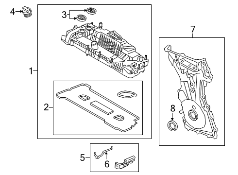 2023 Lincoln Nautilus Valve & Timing Covers Diagram