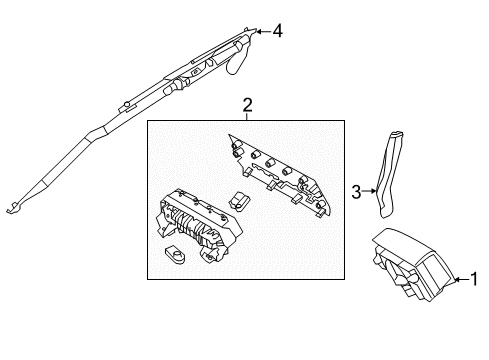 2016 Ford F-250 Super Duty Curtain Assembly Diagram for GC3Z-25042D94-A