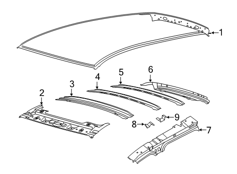 2021 Lincoln Corsair HEADER ASY - WINDSCREEN Diagram for LJ7Z-7803408-A