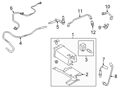 2019 Ford Police Interceptor Utility Emission Components Diagram 1 - Thumbnail