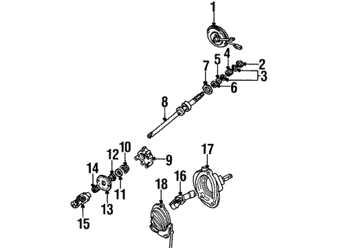 2000 Lincoln Continental Shaft & Internal Components Diagram