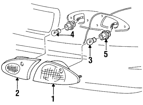 1996 Ford Contour Combination Lamps Diagram