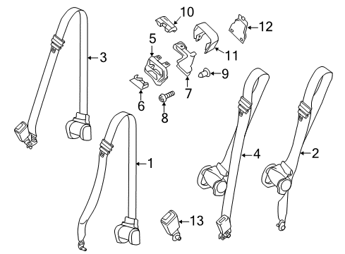 2019 Ford Transit-150 Seat Belt Diagram 5 - Thumbnail