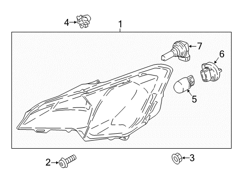 2021 Ford EcoSport Lamp Assembly - Side Marker Diagram for GN1Z-13200-AC