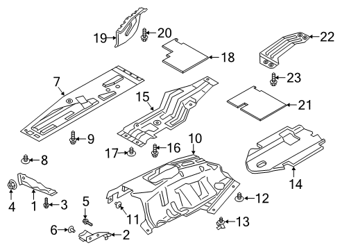 2023 Ford Ranger INSULATOR - FLOOR Diagram for KB3Z-9911172-A