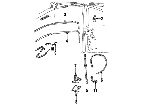 1992 Mercury Cougar CONTROL Diagram for F2SZ14A679A